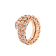 Serpenti Viper Ring Diamonds two-coil