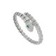 Serpenti Ring or Bracelet Diamonds 2 Emerald Eyes