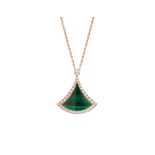 Divas' Dream Pendant Necklace Malachite or Mother of Pearl