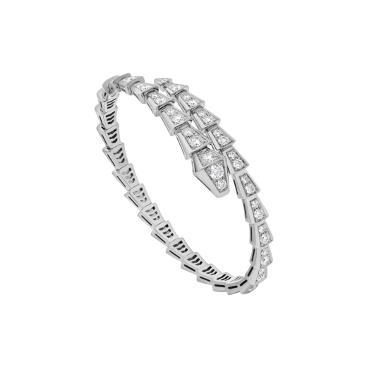 Serpenti Viper Slim Bracelet Full Diamonds one-coil