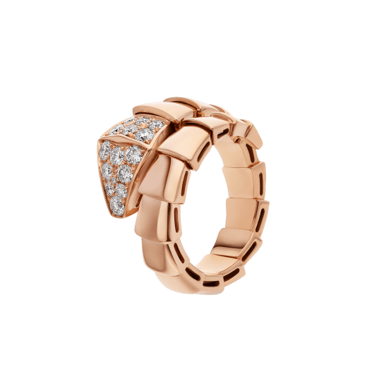 Serpenti Viper Ring one-coil mother-of-pearl