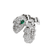 Serpenti Ring or Bracelet Diamonds 2 Emerald Eyes