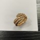 Serpenti Viper Ring Diamonds two-coil