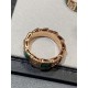 Serpenti Viper Thick Band Ring Diamonds Malachite or Mother of Pearl