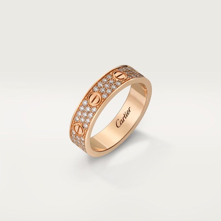 LOVE WEDDING BAND DIAMOND-PAVED