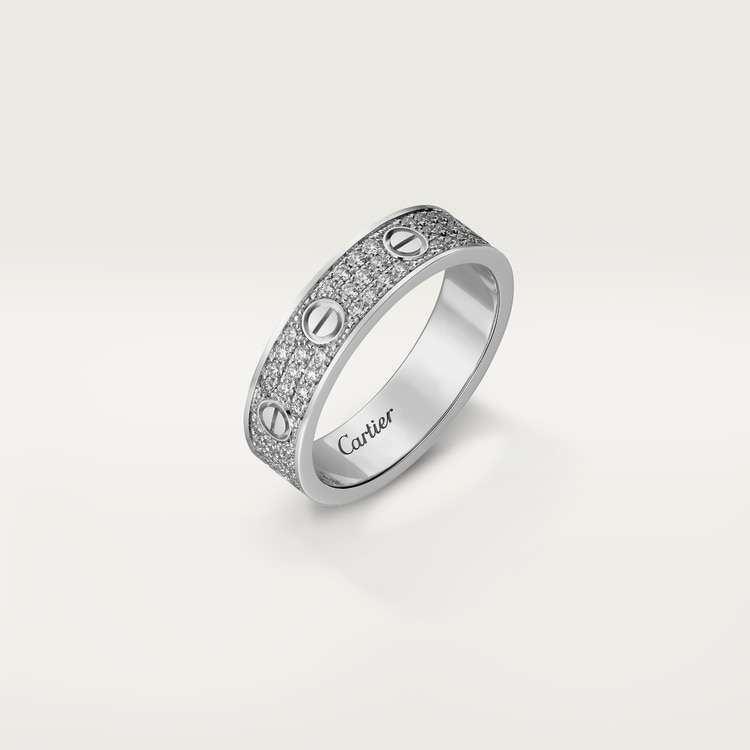 LOVE WEDDING BAND DIAMOND-PAVED