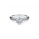 Setting Engagement Ring with a Channel-set Diamond Band 1 carat