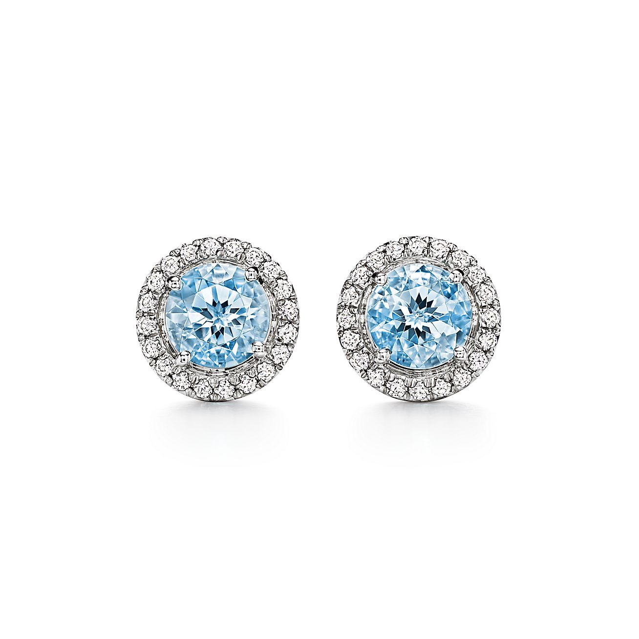 Soleste earrings aquamarines diamonds
