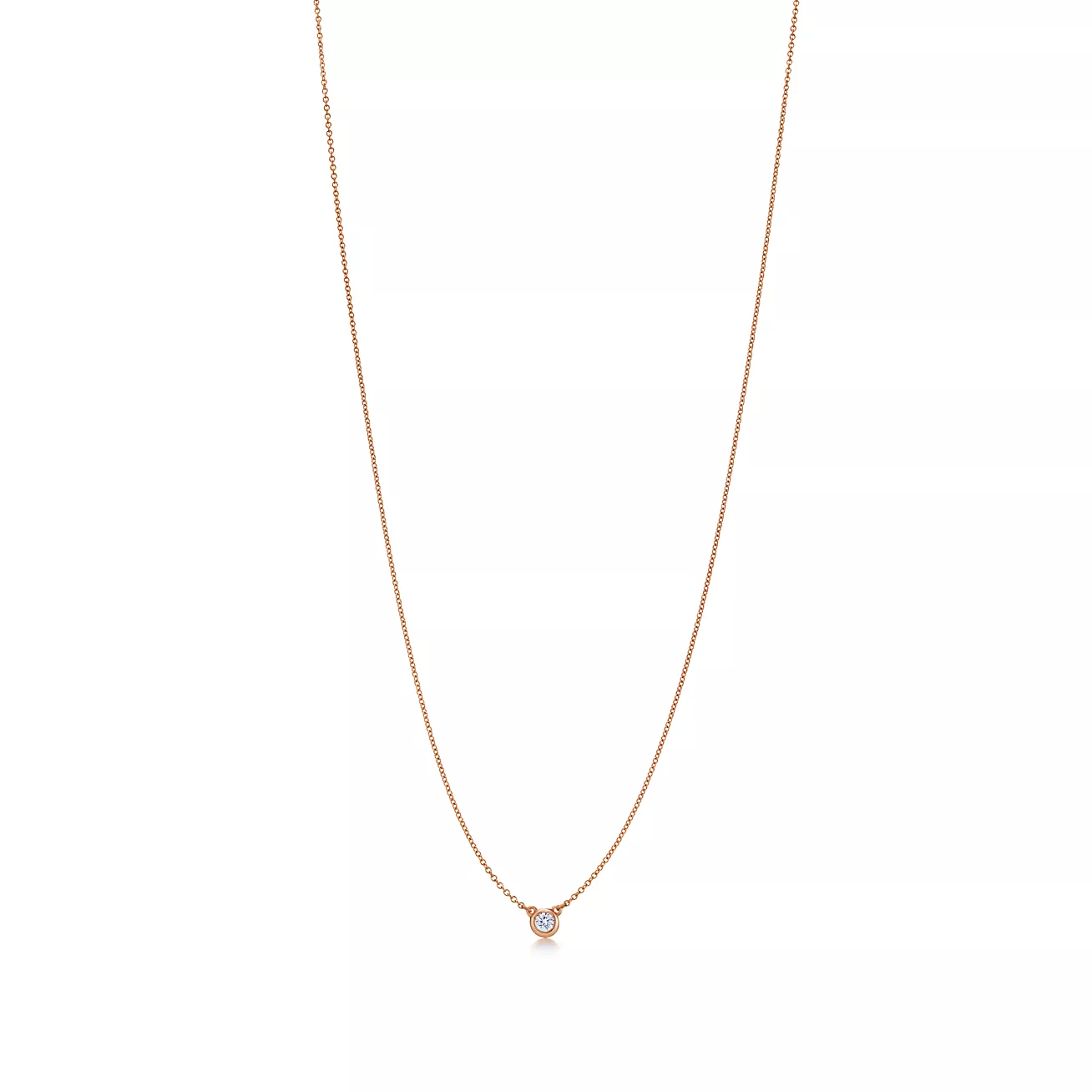 Elsa Peretti® Diamonds by the Yard® 0.17 Diamond Pendant in Rose Gold