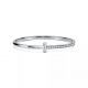 T T1 Hinged Bangle Diamonds Narrow