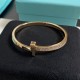 T T1 Hinged Bangle in Rose Gold Wide