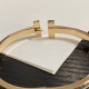 T T1 Hinged Bangle in Rose Gold Wide